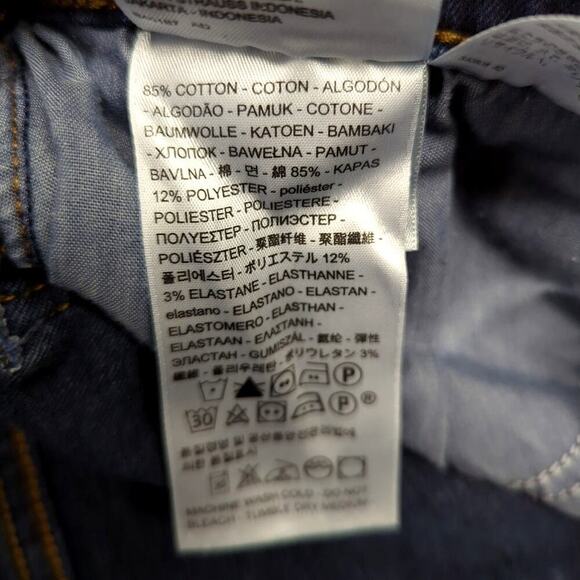 Levi’s Classic Mid Rise Skinny Jeans Dark Wash Y2K Size 10 - Picture 7 of 11